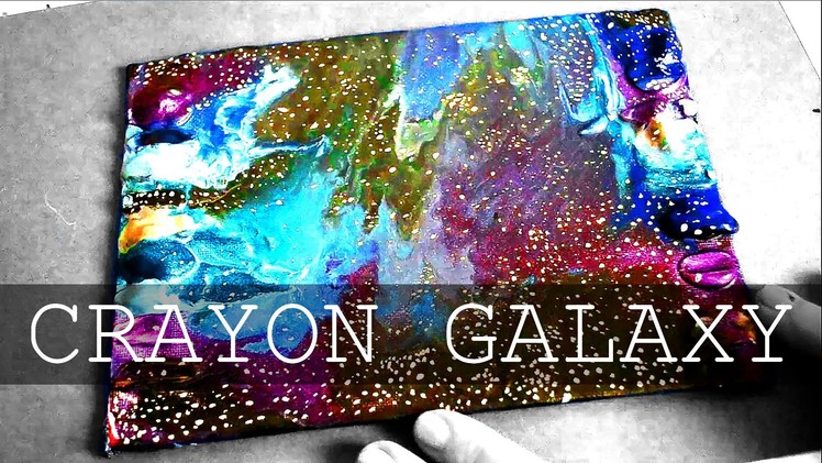 DIY Galaxy with melted crayons| Galaxia de crayones derretidos