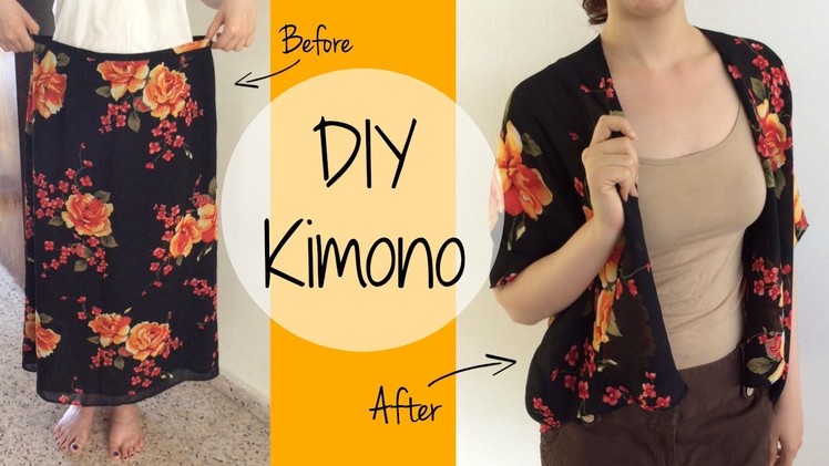 DIY Kimono Out of a Skirt | ItzaMeylin