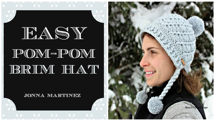 EASY Pom-Pom Brim Crochet Hat
