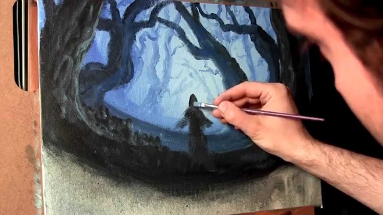 FOREST HAUNTING - Acrylic Painting Lesson