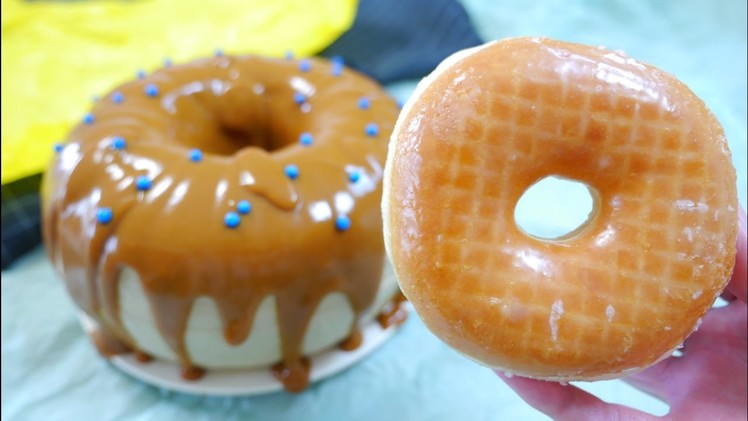 Giant Donut Mirror cake 中からトロっと 大きなドーナツみたいなグラサージュ ミラーケーキ