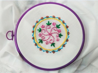 Hand Embroidery - Beads with Running and Chain Stitch