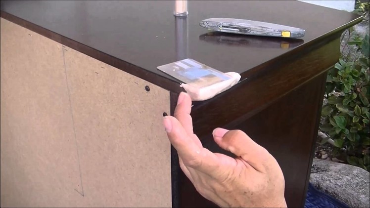 How to fix a dresser broken corner part 1 bonding, building, sander