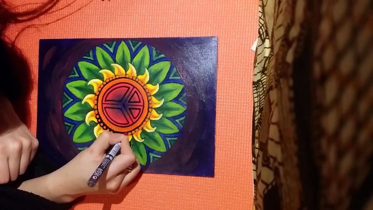 How to make a mandala with acrylics