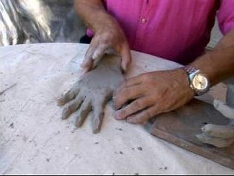 How to Make a Sculpture of Human Hands : Shaping the Pose of a Clay Hand Sculpture