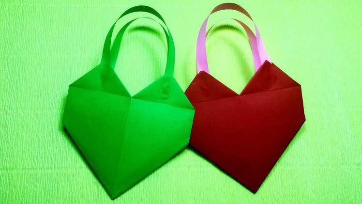 How to Make an Origami Heart Bag - Paper DIY