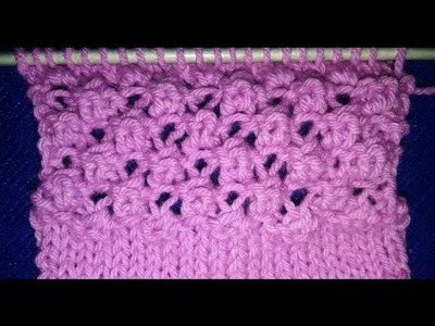 Knit Pattern हिंदी. Knitting Pattern Hindi. बुनाई डिजाइन - 5 * SMALL FLOWER *
