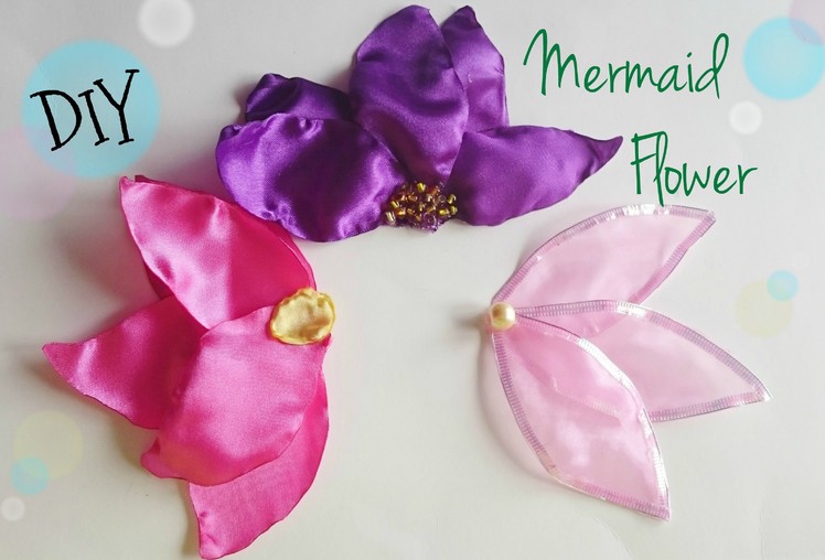 Little Mermaid Inspired Flower Hair Pin- Costume. Cosplay Prop