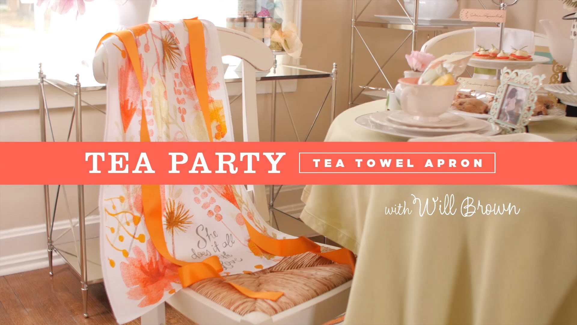 Make an easy-to-sew tea towel apron for a tea party