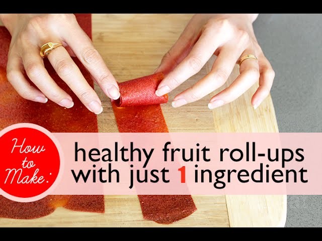 Make healthy 1-INGREDIENT fruit roll-ups with this super easy recipe