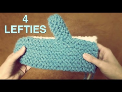 MAKE SIMPLEST SUPER EASY MITTENS EVER - Knitted On Straight Needles (4 Lefties)