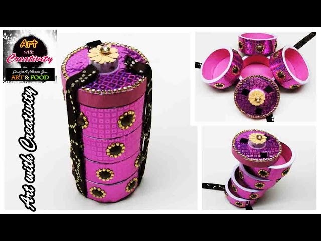 Multi Storage box | Tiffin Box inspired | Best out of Waste | Art with Creativity