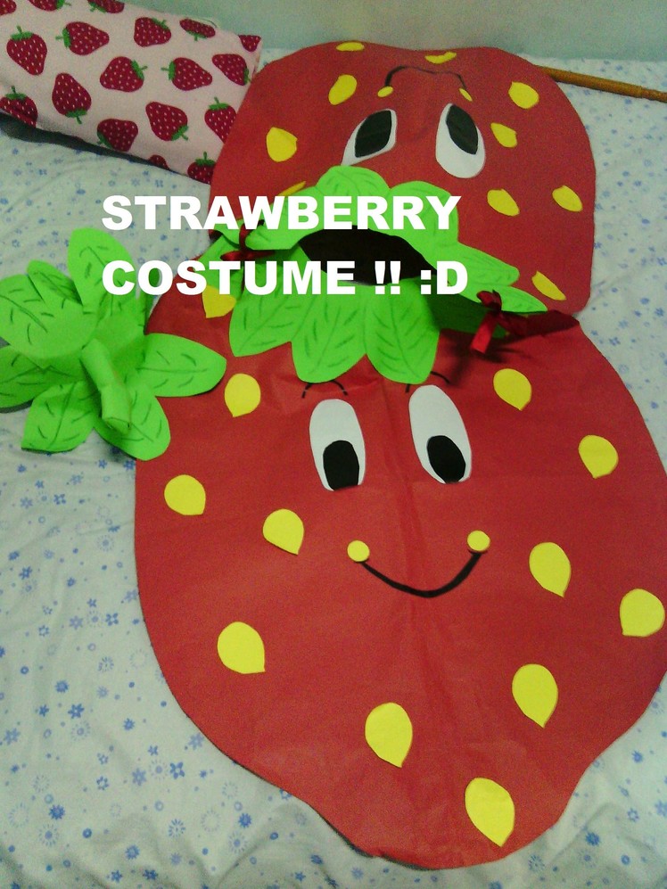 My Strawberry Costume for the nutrition month in our school. :)
