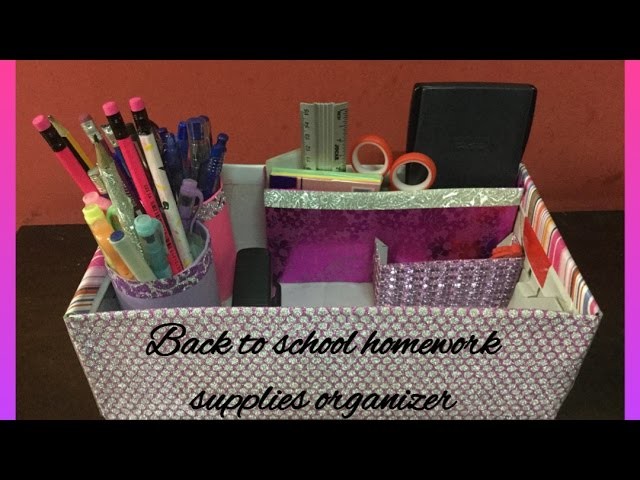 Back to school Craft supplies.homework supplies organizer | how to make | crafts and more