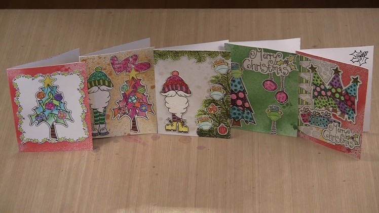 Christmas Cards With Dylusions Holiday Coloring Sheets by Joggles.com