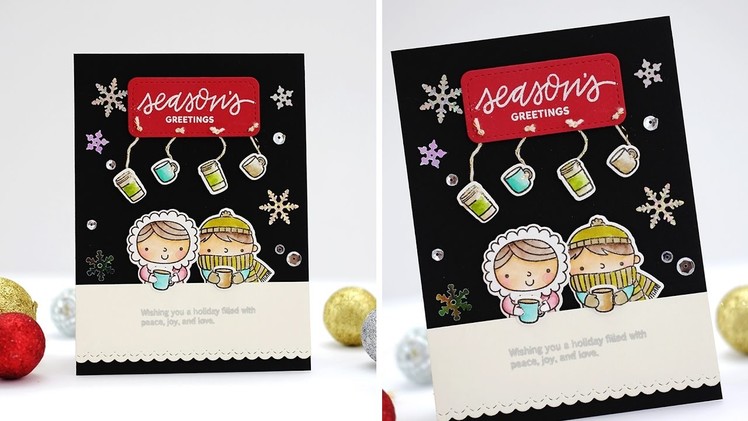 Christmas Coffee Friends with Zig Markers by Pretty Pink Posh