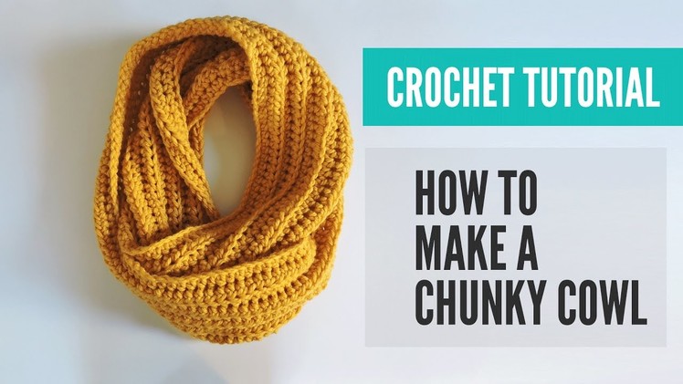 Crochet Chunky Cowl Pattern, Crochet Cowl Pattern, Crochet Scarf Pattern Tutorial