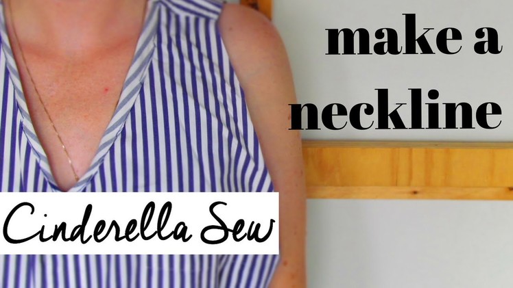 Cut and sew a new collar on a button up shirt - Make a new neckline on men's shirt - Easy DIY