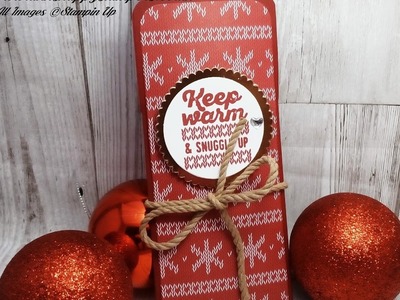 Cute Christmas Pouch for a Latte Sachet using Stampin Up products