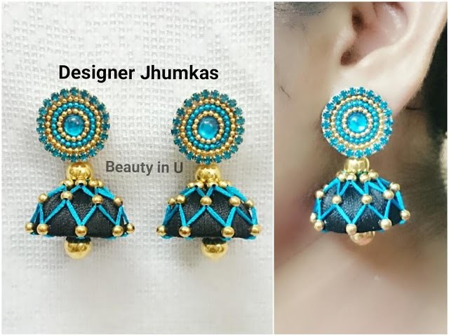 Designer Silk Thread Earrings | Tutorial