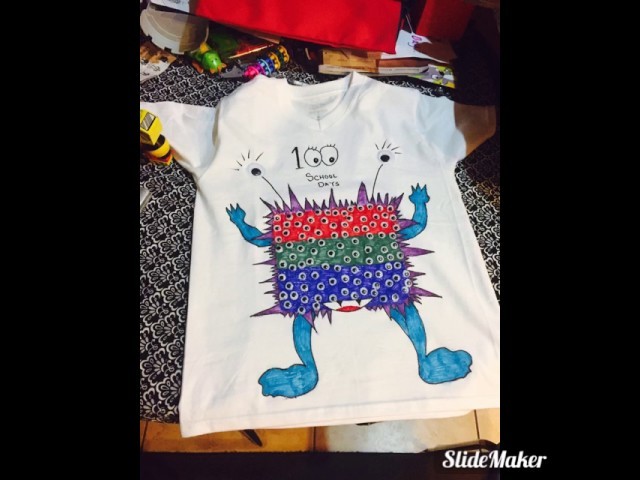 Diy 100 days of school shirt