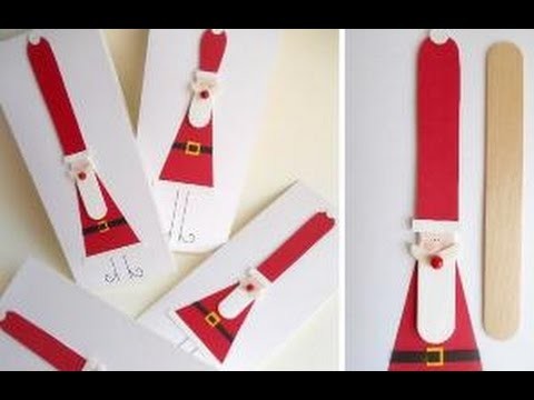 DIY Christmas Ornaments - How To Make Simple Santa Claus Using Popsicle Sticks