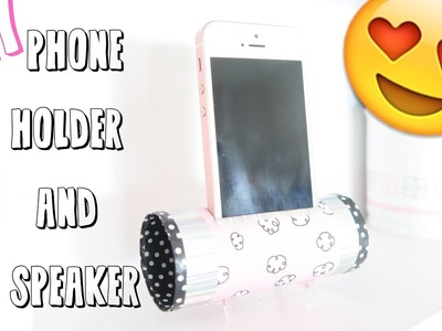 DIY Phone Holder & Speaker made from toilet paper roll