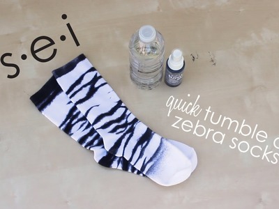 DIY Zebra Socks Tutorial: SEI Crafts