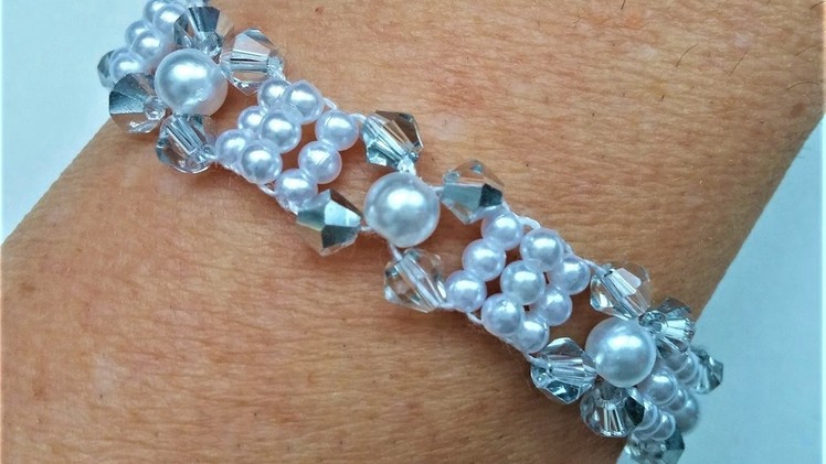 Elegant Beads Bracelet. DIY Jewelry making for beginners