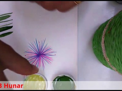Fabric Painting-How To Make Flower Center Using Q-Tips (Ear Bud)