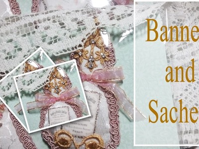 Fabric Perfume Bottle Sachets and a Simple Christmas Banner