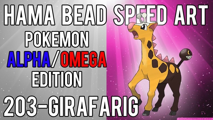 Hama Bead Speed Art | Pokemon | Alpha.Omega | Timelapse | 203 - Girafarig
