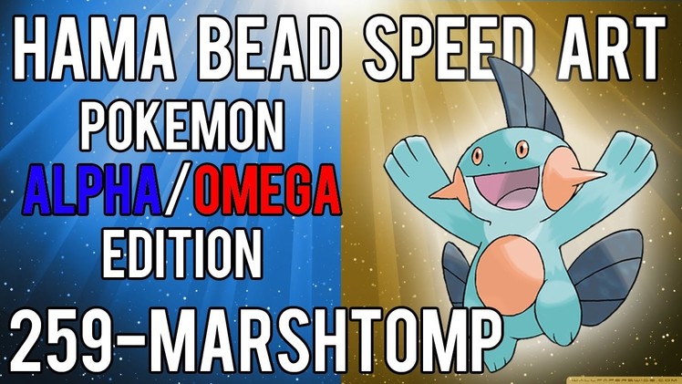 Hama Bead Speed Art | Pokemon | Alpha.Omega | Timelapse | 259 - Marshtomp