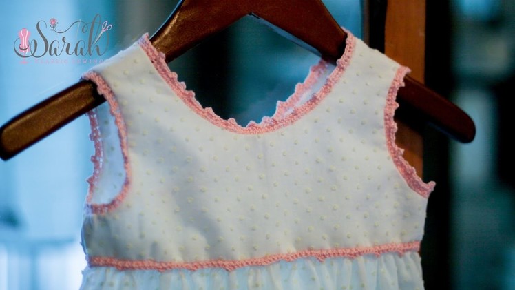 How to add crochet lace edging to a finished sewing garment