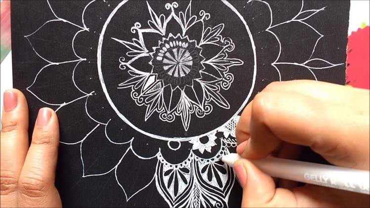 How to draw a mandala | Tropical design