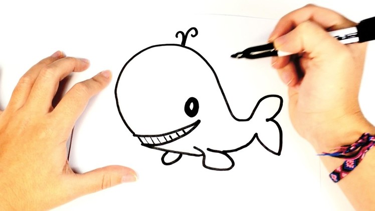 How to draw a Whale for Kids | Easy Whale drawing tutorial