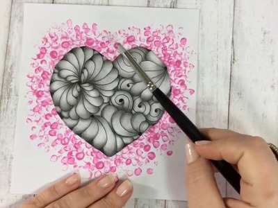 How To Make A Heart ❤️ Shaped Background for Your Zentangles