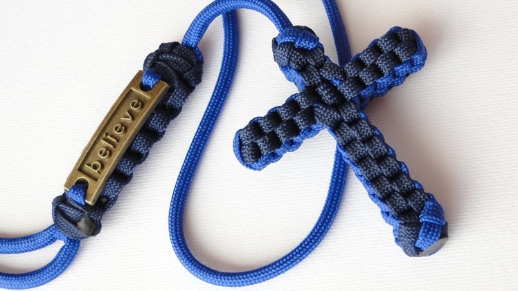 How to Make a Paracord Cross.Necklace-Bonus Tutorial: How to install a Charm by CreationsByS