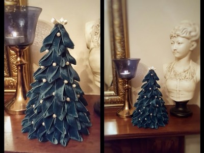 How to make a  small Christmas tree with ribbon, DIY Christmas tree