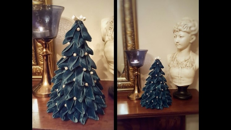 How to make a  small Christmas tree with ribbon, DIY Christmas tree