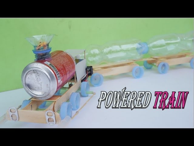 How To Make Powered Train ( DIY ) - Electric Train Very Easy At Home