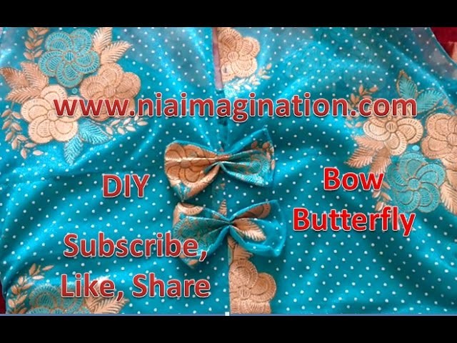 How to stitch Butterfly bow easy DIY