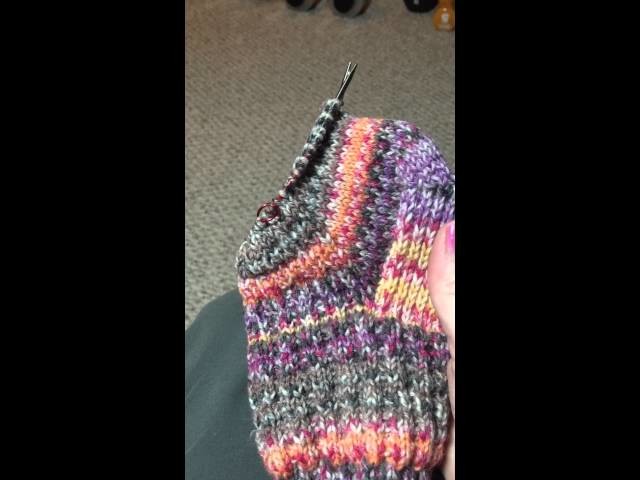 Knitting a sock on 9" circular #4