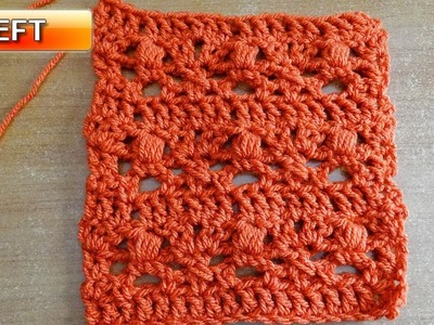 Lacy Puffs - Left Handed Crochet Tutorial