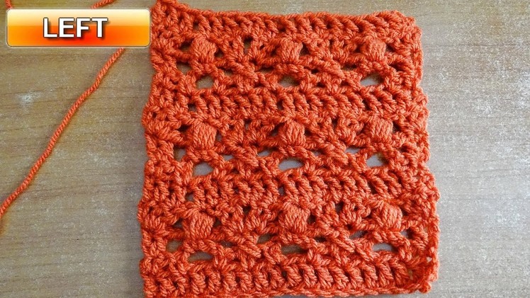 Lacy Puffs - Left Handed Crochet Tutorial