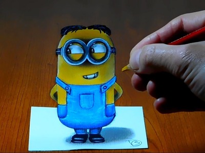 Minion, 3D Trick Art on Paper