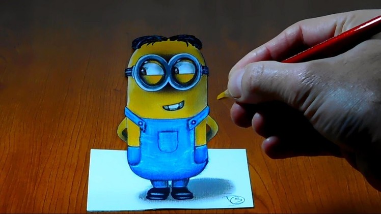 Minion, 3D Trick Art on Paper