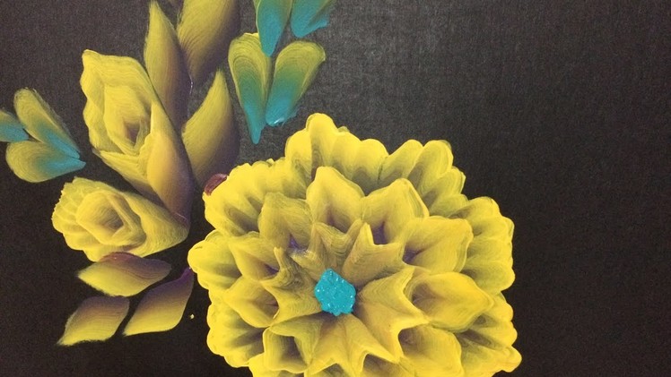 One Stroke Painting- Adding 3d look to a double layered flower