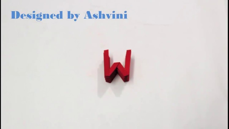 Origami Letter 'W' by Ashvini