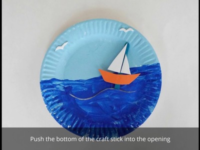 Paper Plate Boat Scene Craft